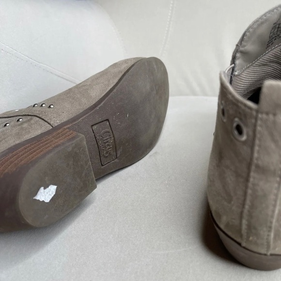 Circus By Sam Edelman Booties Youth 4 Studded Boots Brown Taupe Nubuck - Picture 4 of 5